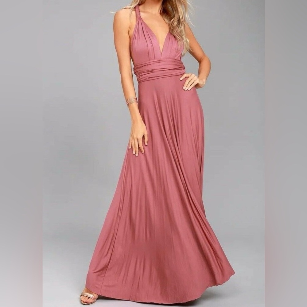 Lulu's Tricks of the Trade Dusty Rose Dress Prom Bride's Maid Wedding Guest